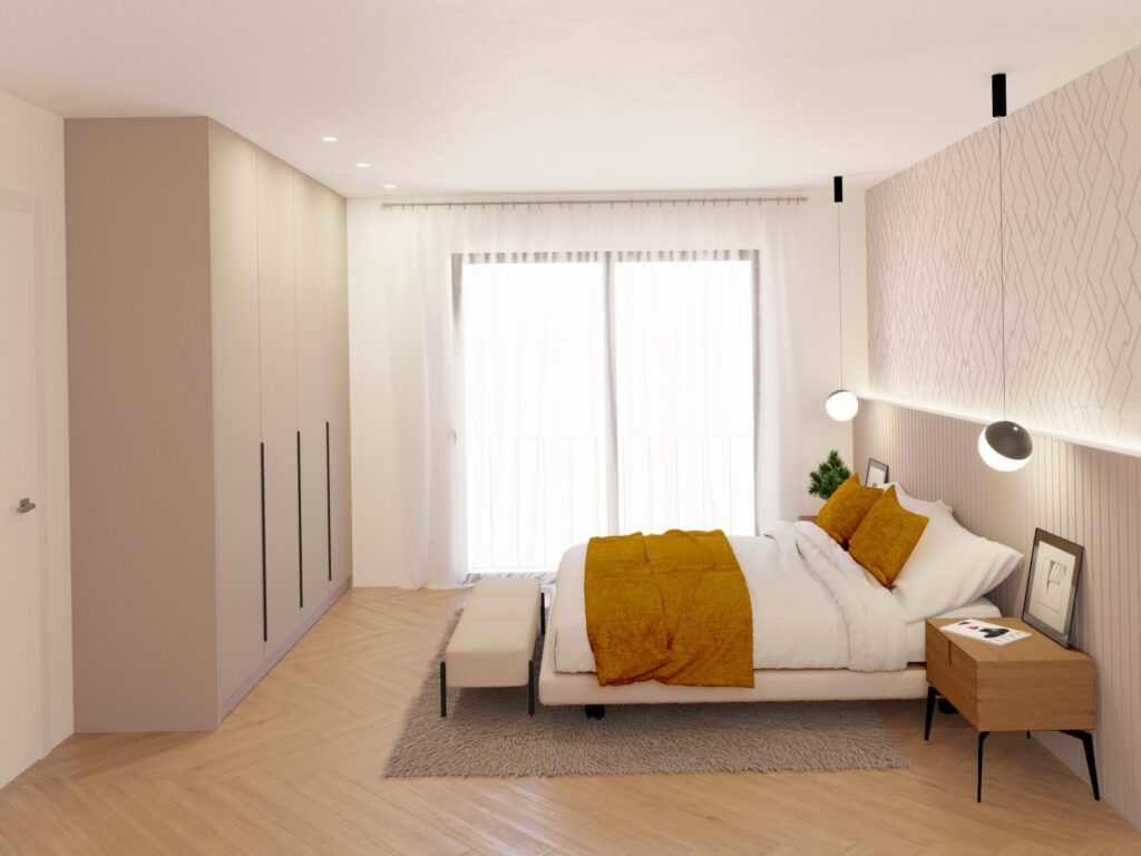 Interiorismo residencial con cocina abierta en Barcelona
